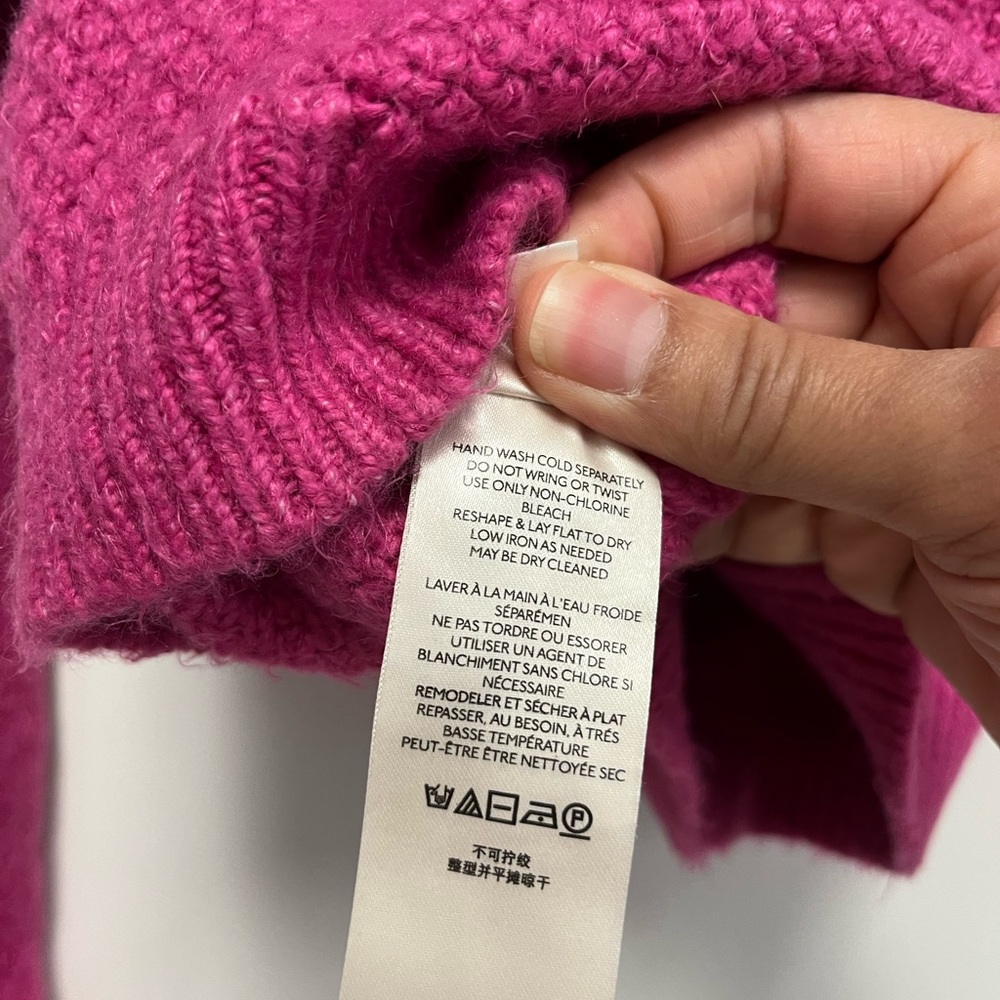 Free People Every Cloud Pullover Sweater Fuchsia Fizz‎ Sz. XS - Picture 8 of 10